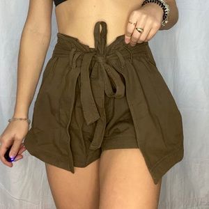 Free People Army Green Shorts